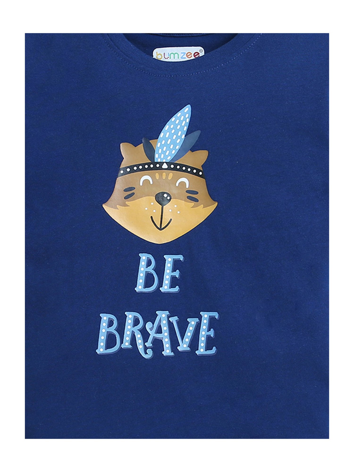 Bumzee Kids Green & Navy Printed T-Shirt (Pack Of 2)