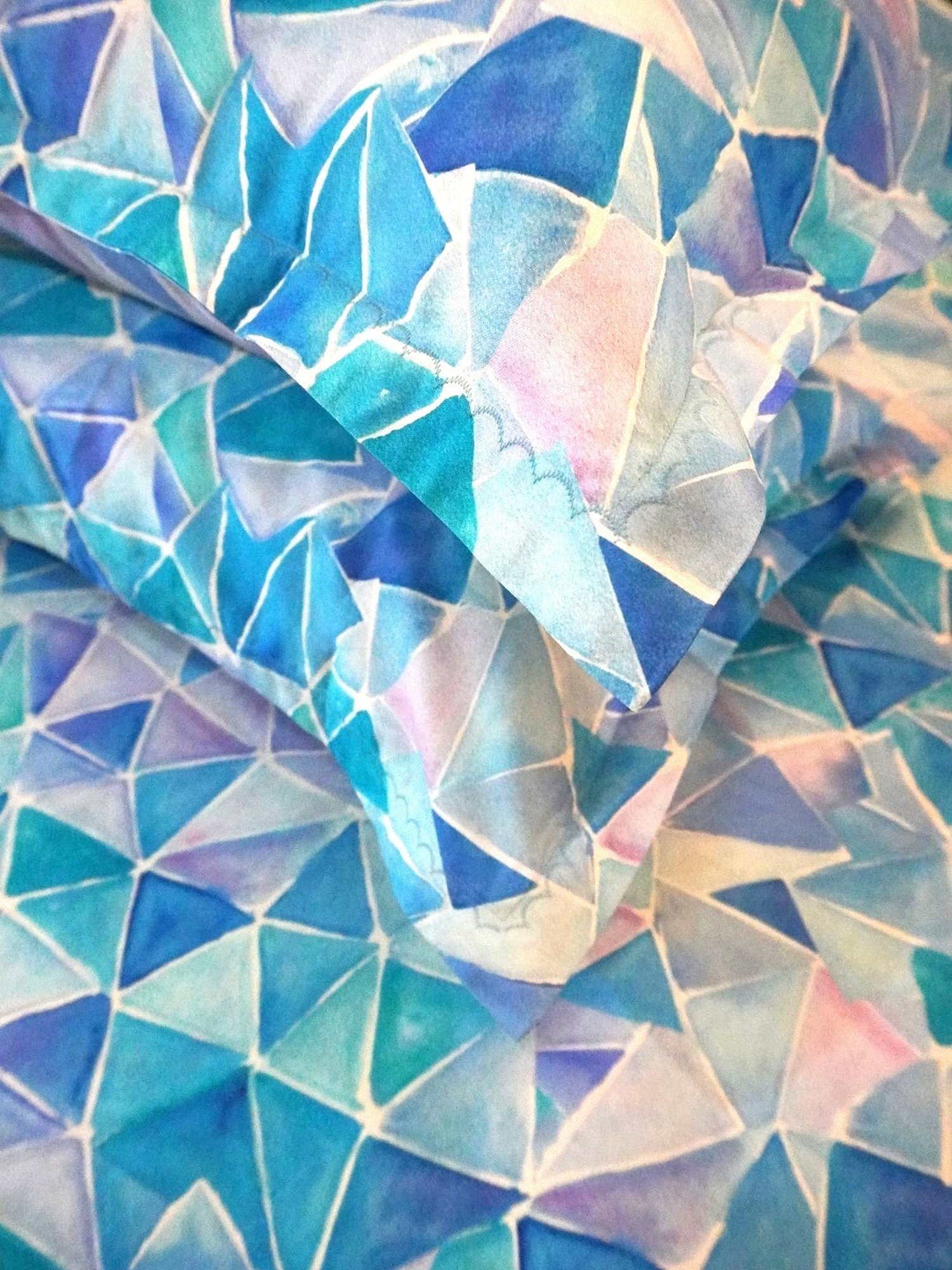 TARA Sparkling Homes Blue Luxury Cotton 350 TC Bed Sheet with 2 Pillow Covers