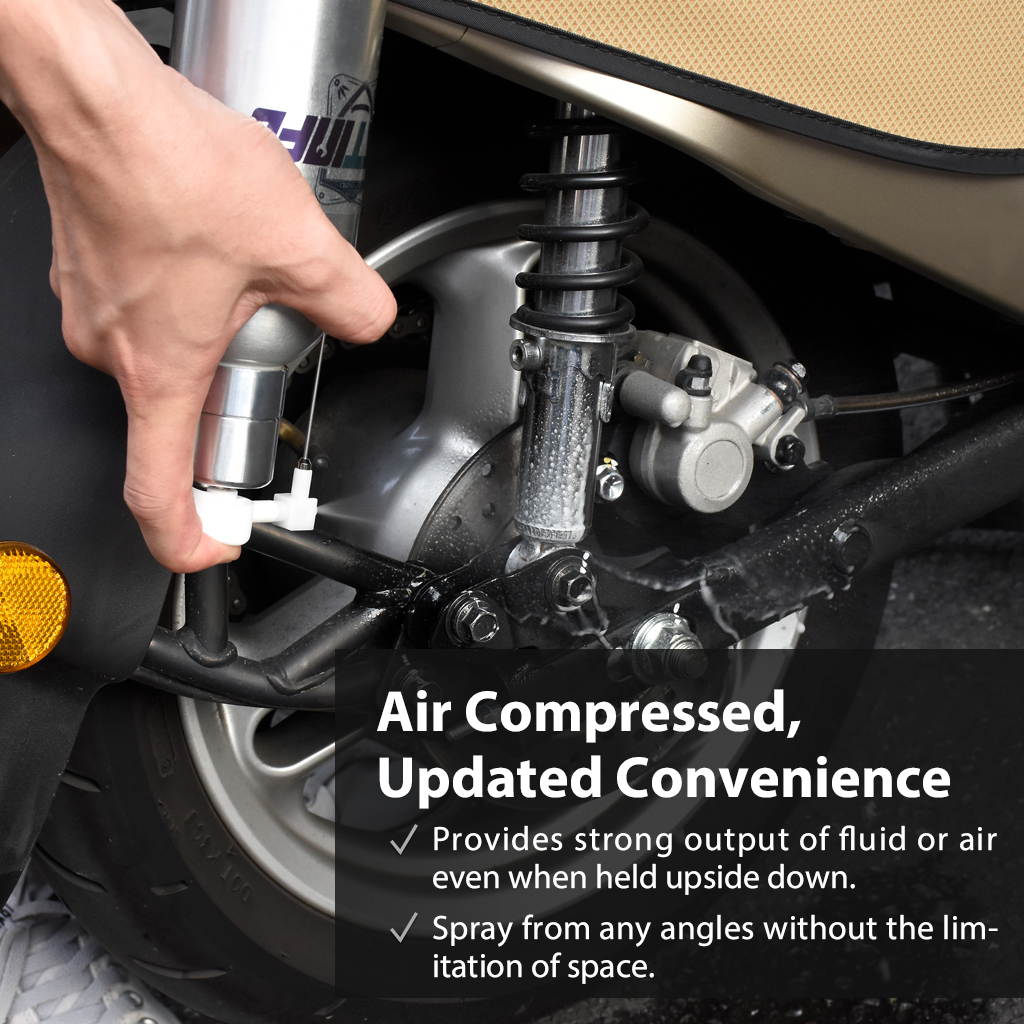 FIRSTINFO Aerosol Refillable Fluid Oil Pressure Storage Sprayer Aluminum Can Pneumatic / Manual Pump with 2 Way Nozzles for Stream and Mist Spraying, Pack of 2