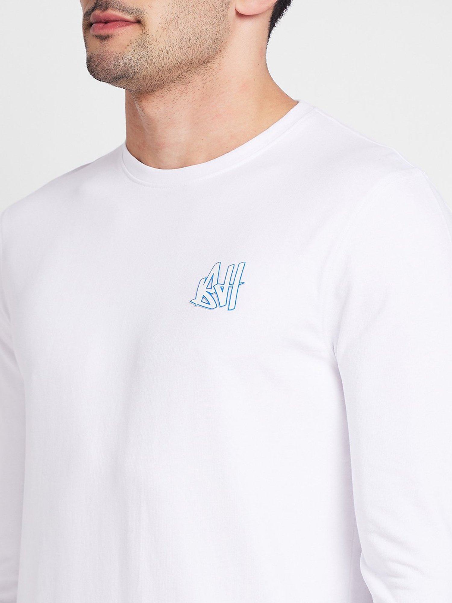 Being Human White Regular Fit Crew T-Shirt