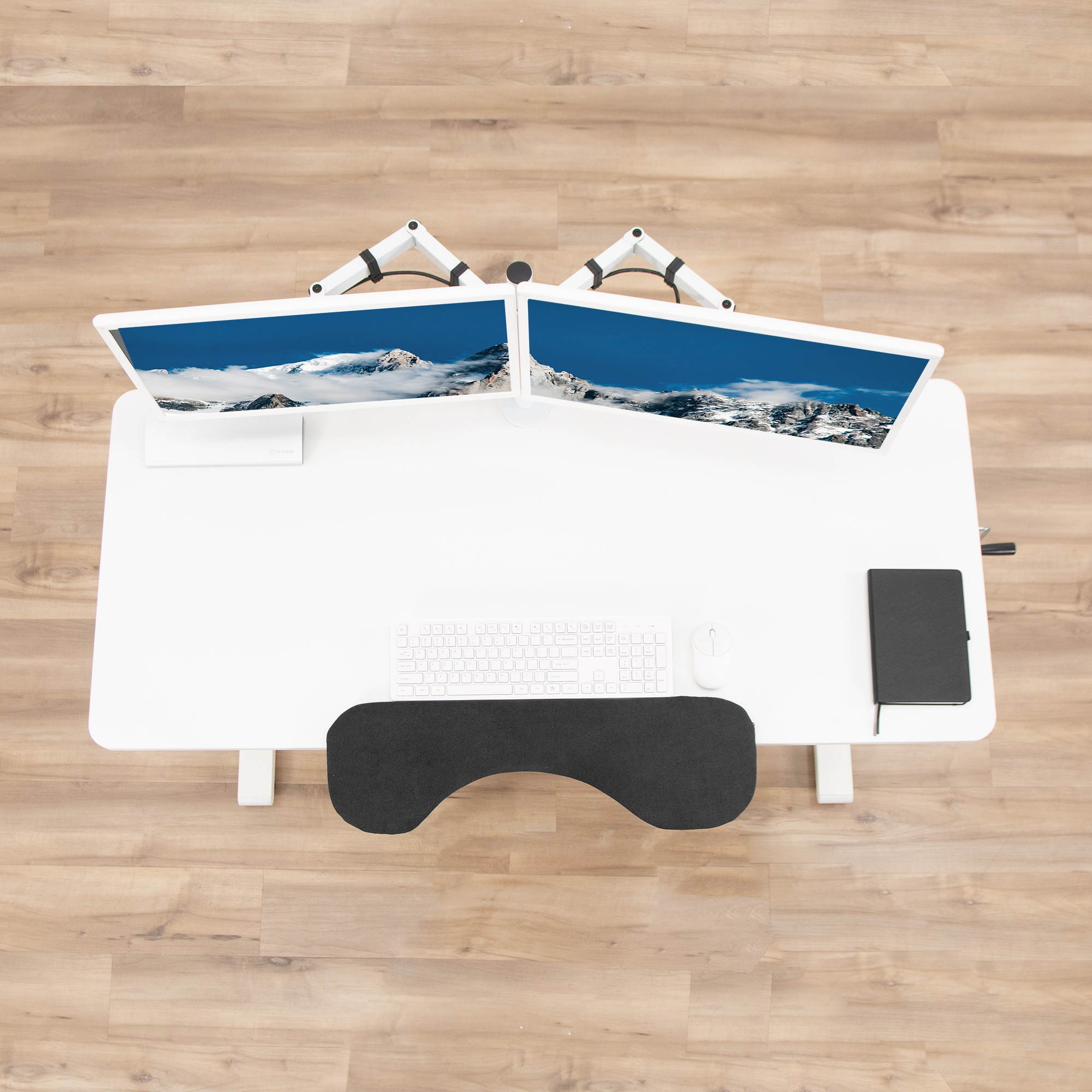 VIVO Black Universal Clamp-on Forearm Support Pad, Arm and Wrist Rest Cushion for Home and Office Desk (MOUNT-MS03C)