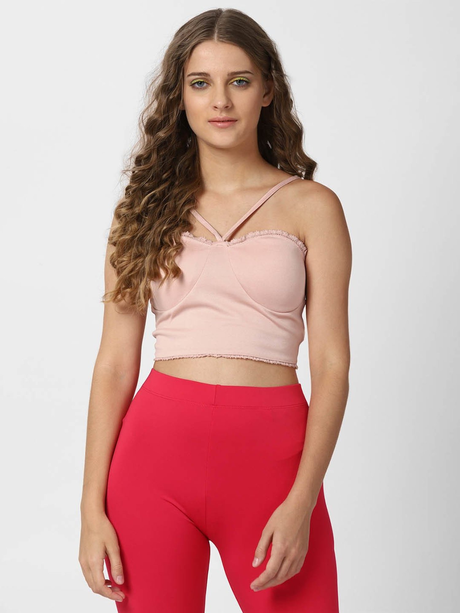 Forever 21 Pink Regular fit Crop Top