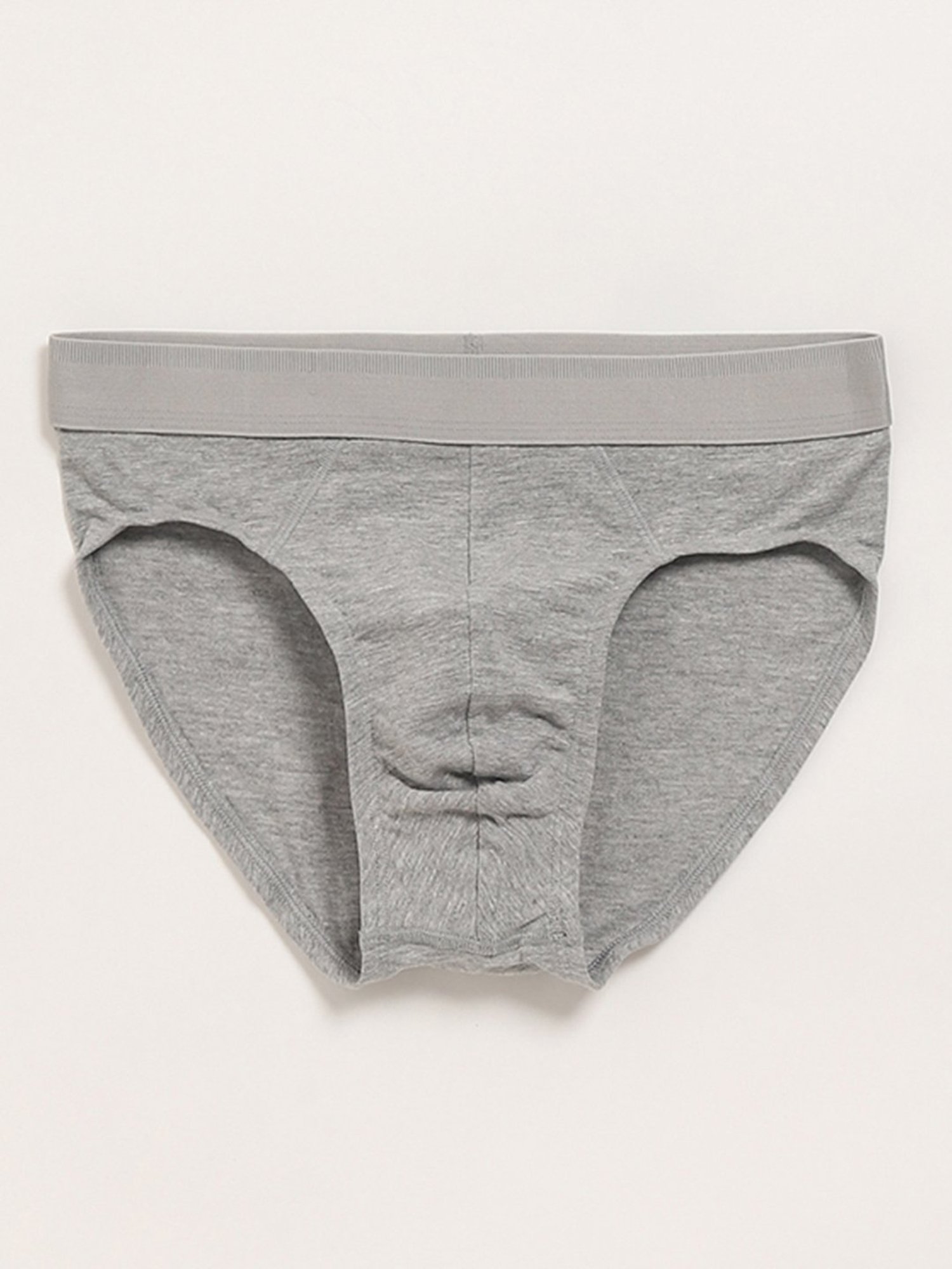 WES Lounge by Westside Solid Grey Briefs - Pack of 3