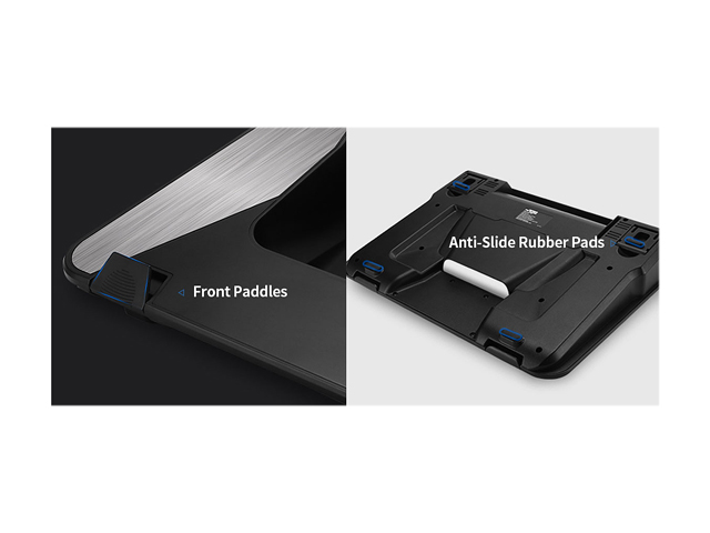 Laptop Cooling Pad, Laptop Cooler with 5 Quiet Red LED Fans for 12"-17" Inch Laptop, Dual USB 2.0 Ports, Portable Angle Adjustable Laptop Stand for Gaming Laptop-Green