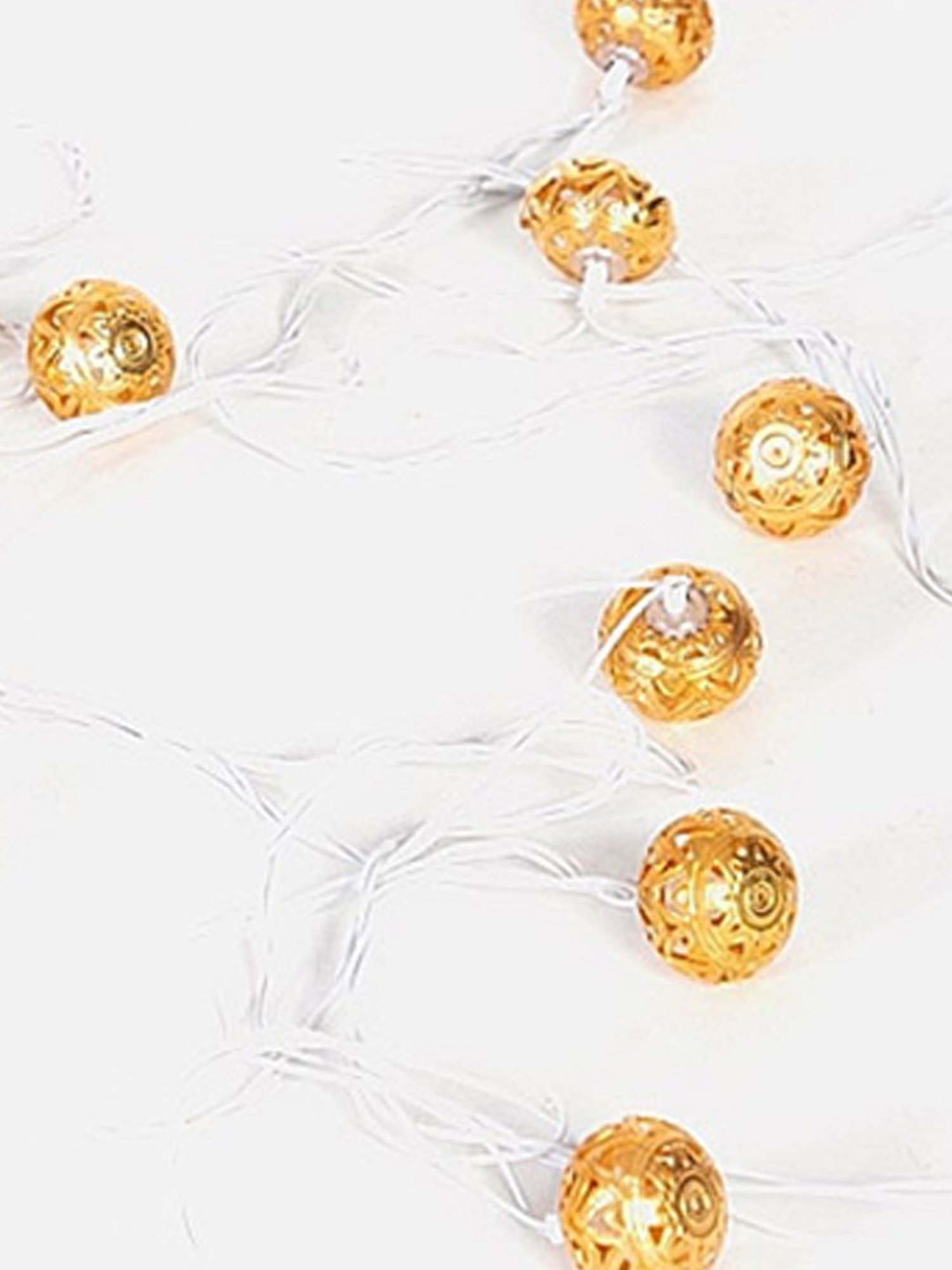 Fabindia Home Elsi Gold Metal Decorative Lights