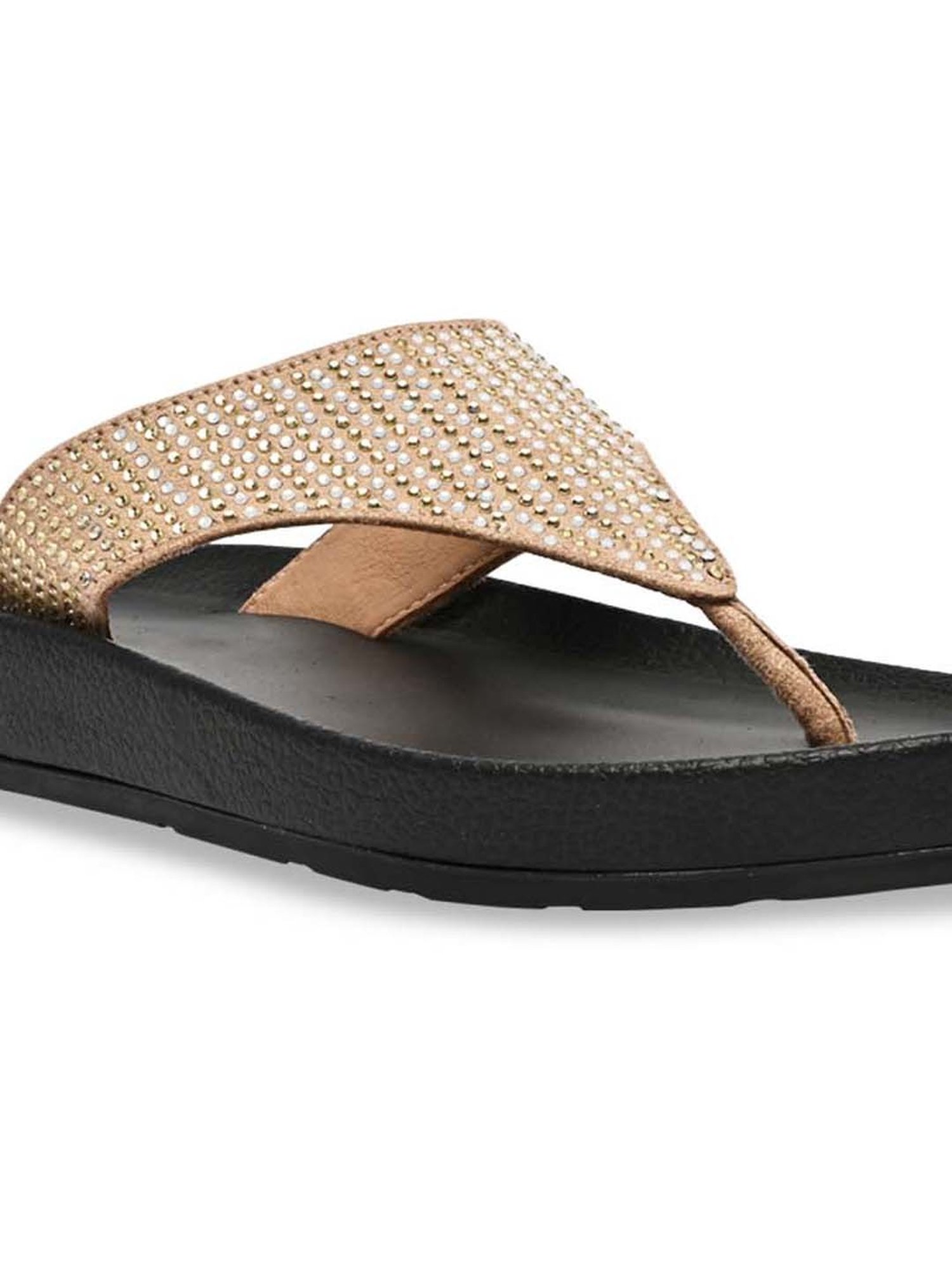 Rocia by Regal Women's Beige Thong Sandals