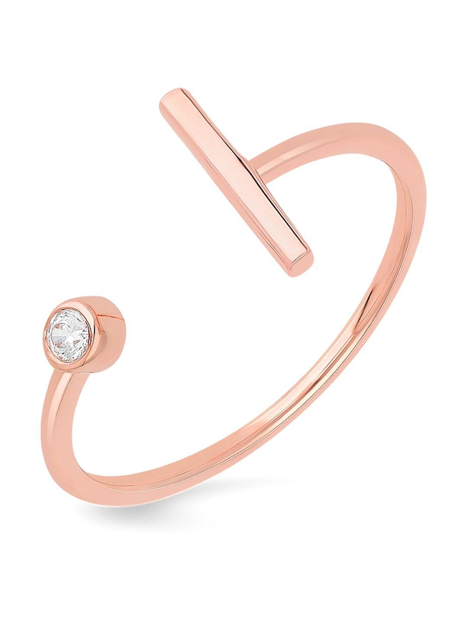 Malabar Gold and Diamonds 14k Gold Alphabet I Ring for Women