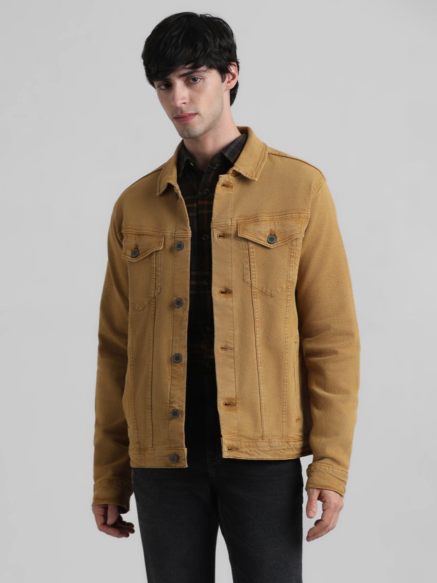 Jack & Jones Light Brown Regular Fit Denim Jacket