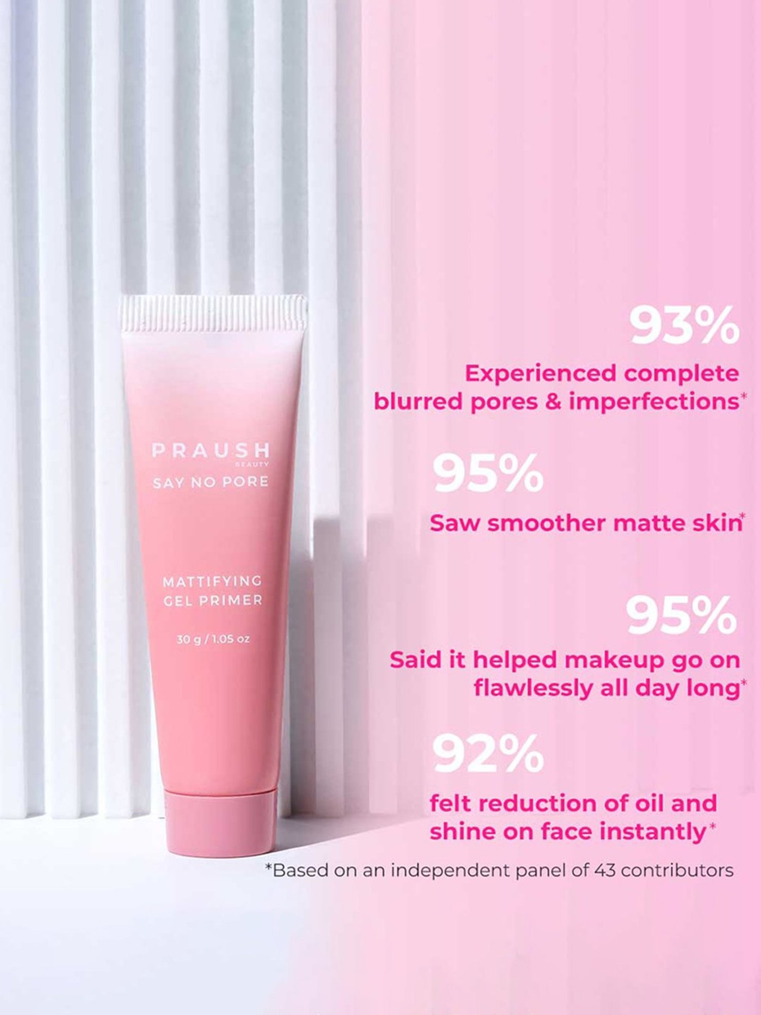 Praush Beauty Say No Pore Mattifying & Skin Perfecting Gel Primer - 30 gm