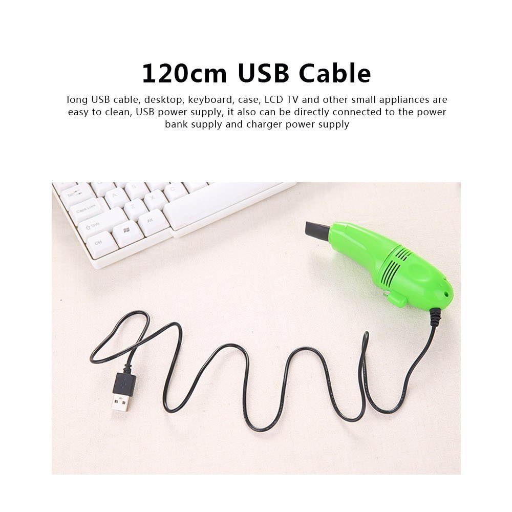 Creative USB Keyboard Vacuum Cleaner Portable Mini Handheld USB Vacuum Cleaner Keyboard Cleaner (Green)