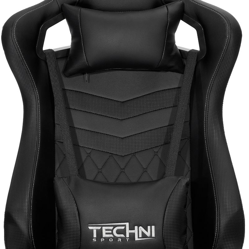 Ergonomic High Back Racer Style PC Gaming Chair Black - Techni Sport