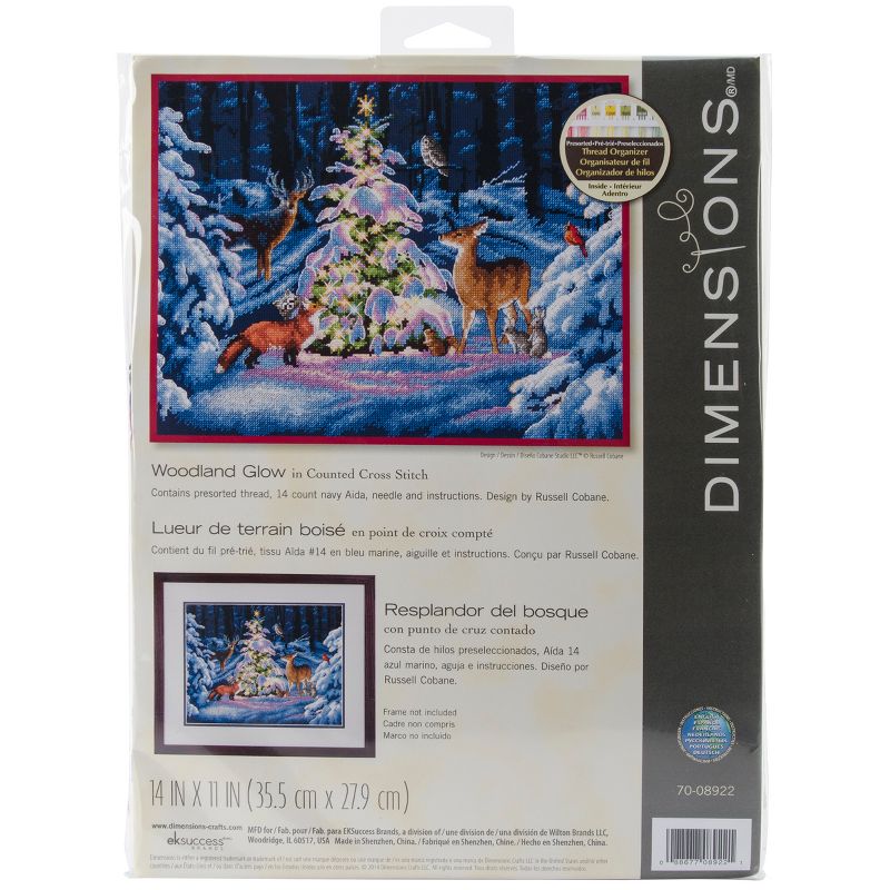 Dimensions Counted Cross Stitch Kit 14"X11"-Woodland Glow (14 Count)