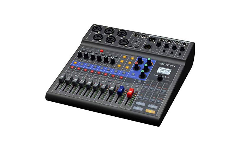 Zoom Live Trak L-8 Podcast Recorder, Digital Mixer and Recorder (Black)