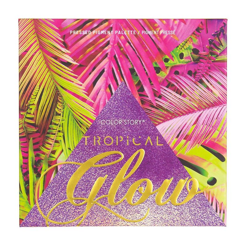 Color Story Pressed Pigment Eyeshadow Palette - Tropical Glow - 0.32oz