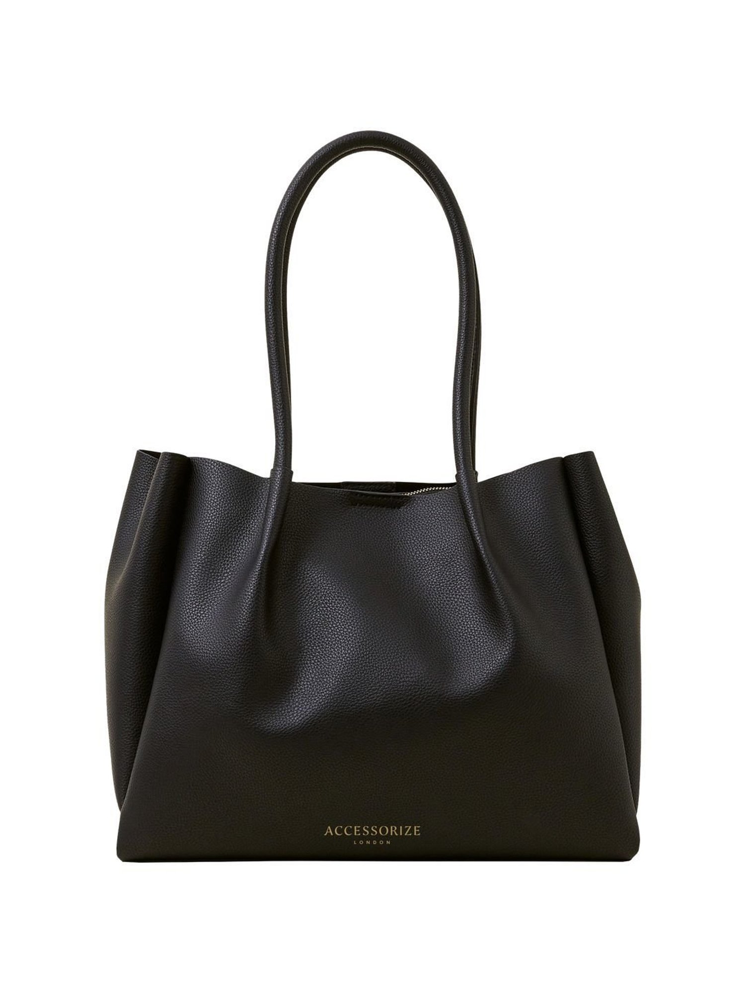 Accessorize London Black Solid Shoulder Handbag