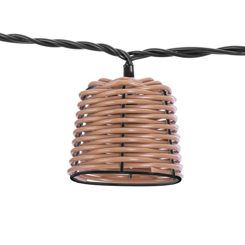 11.5' Plug-In Decor LED String Light Rattan - Sterno Home