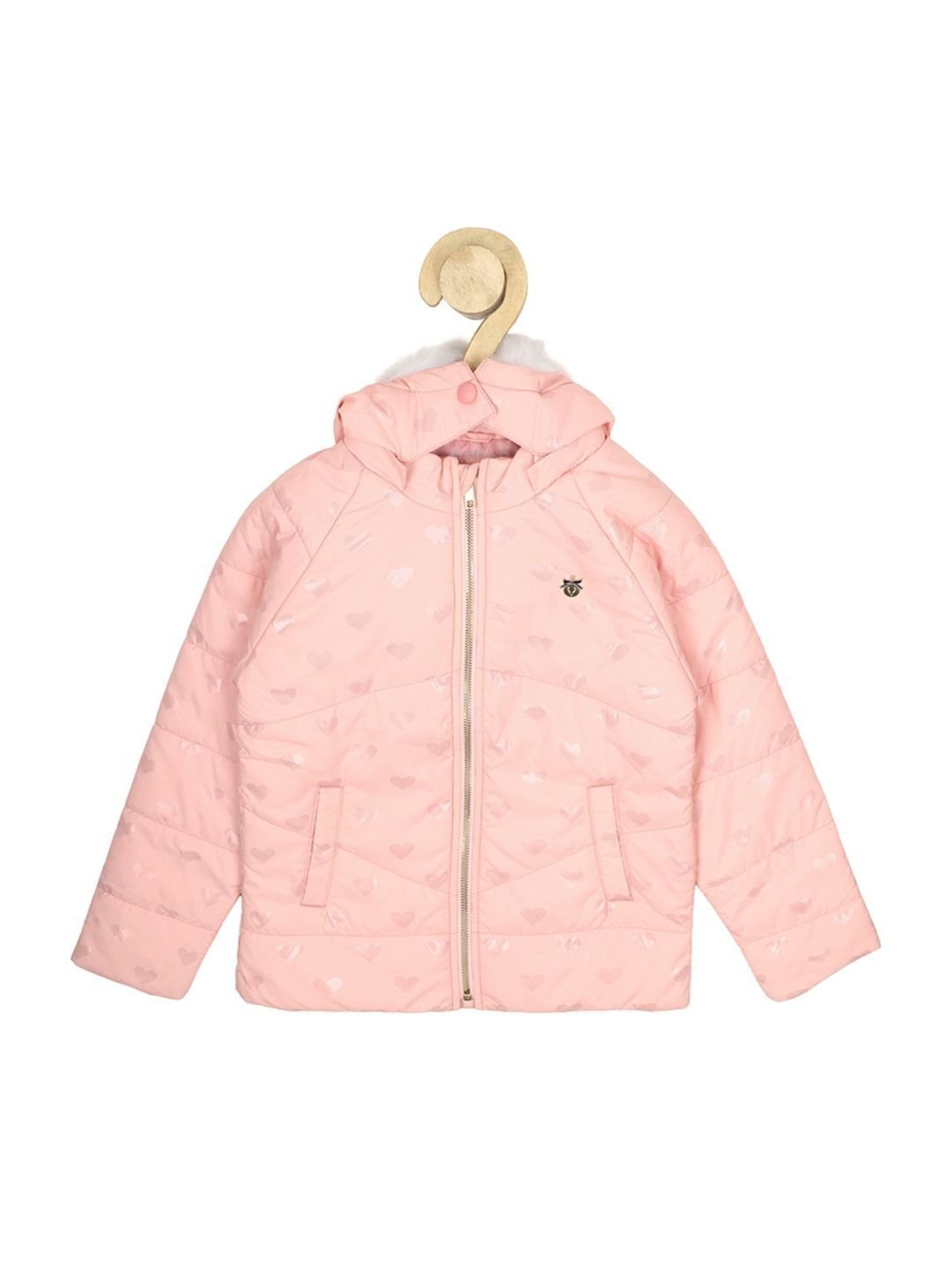 Elle Kids Black Self Pattern Jacket