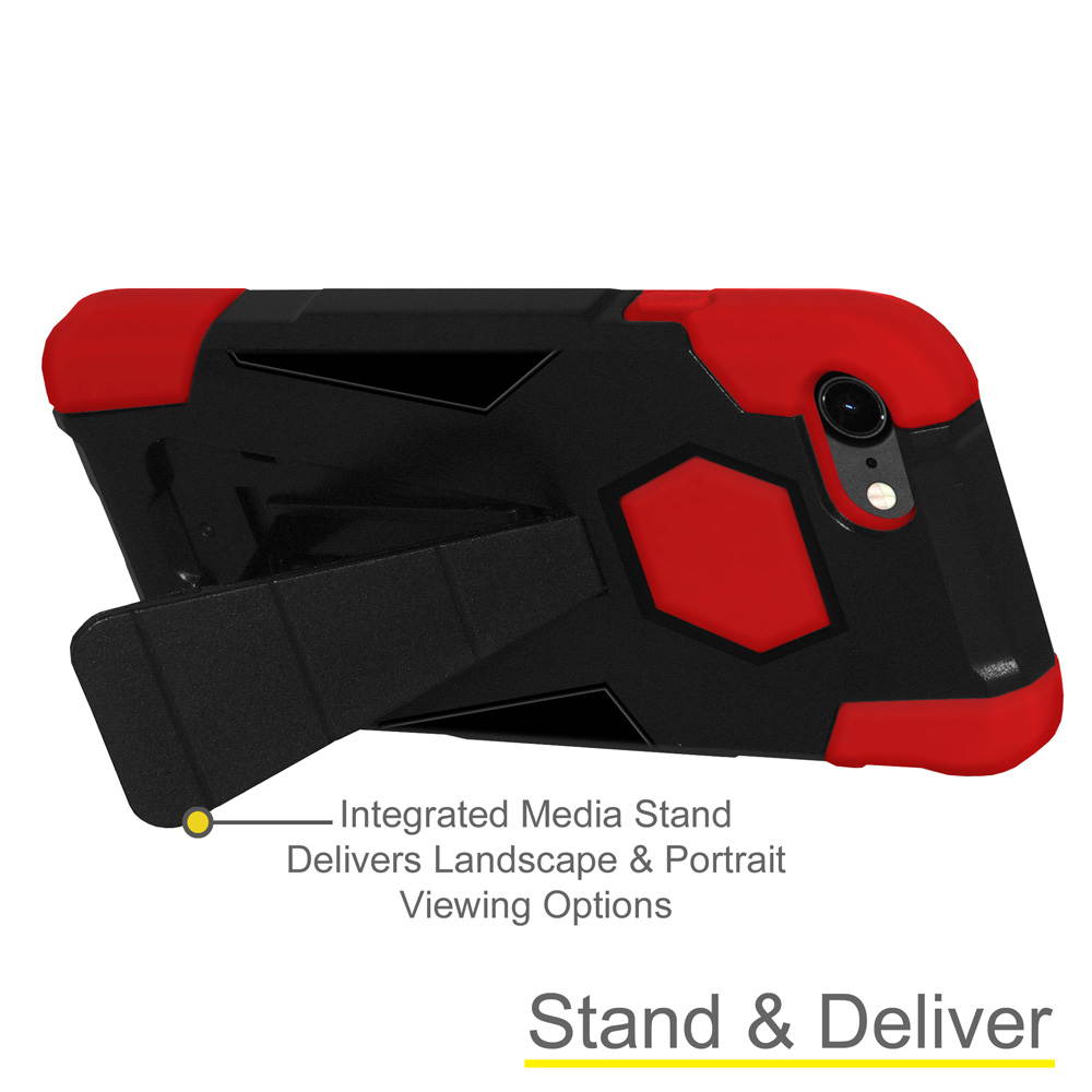 iPhone 7 Case Hybrid Impact Resistant Dual Layer Soft Cover Hard Shell Kick Stand Case for Apple iPhone 7