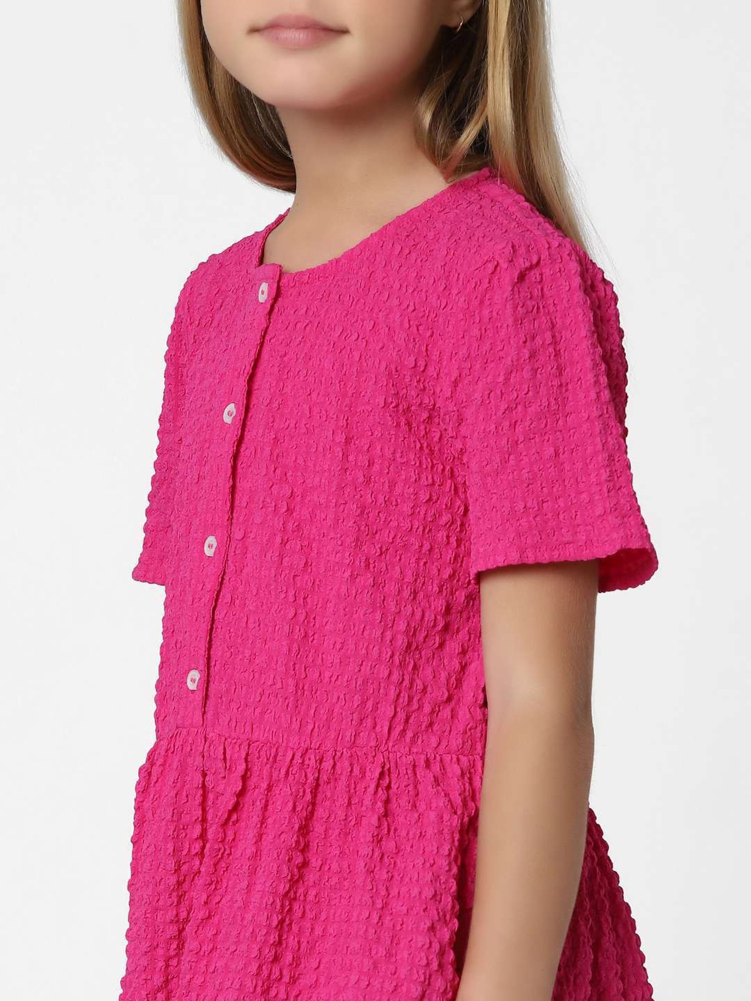 KIDS ONLY Pink Textured Pattern Dress