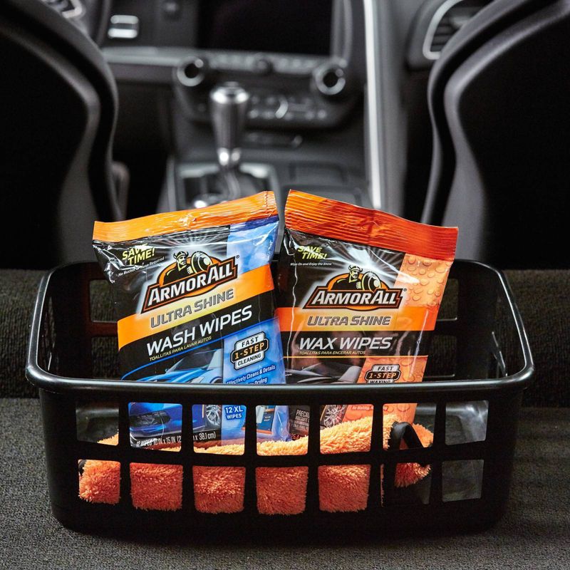 Armor All 12ct Ultra Shine Wash Wipes Automotive Wash