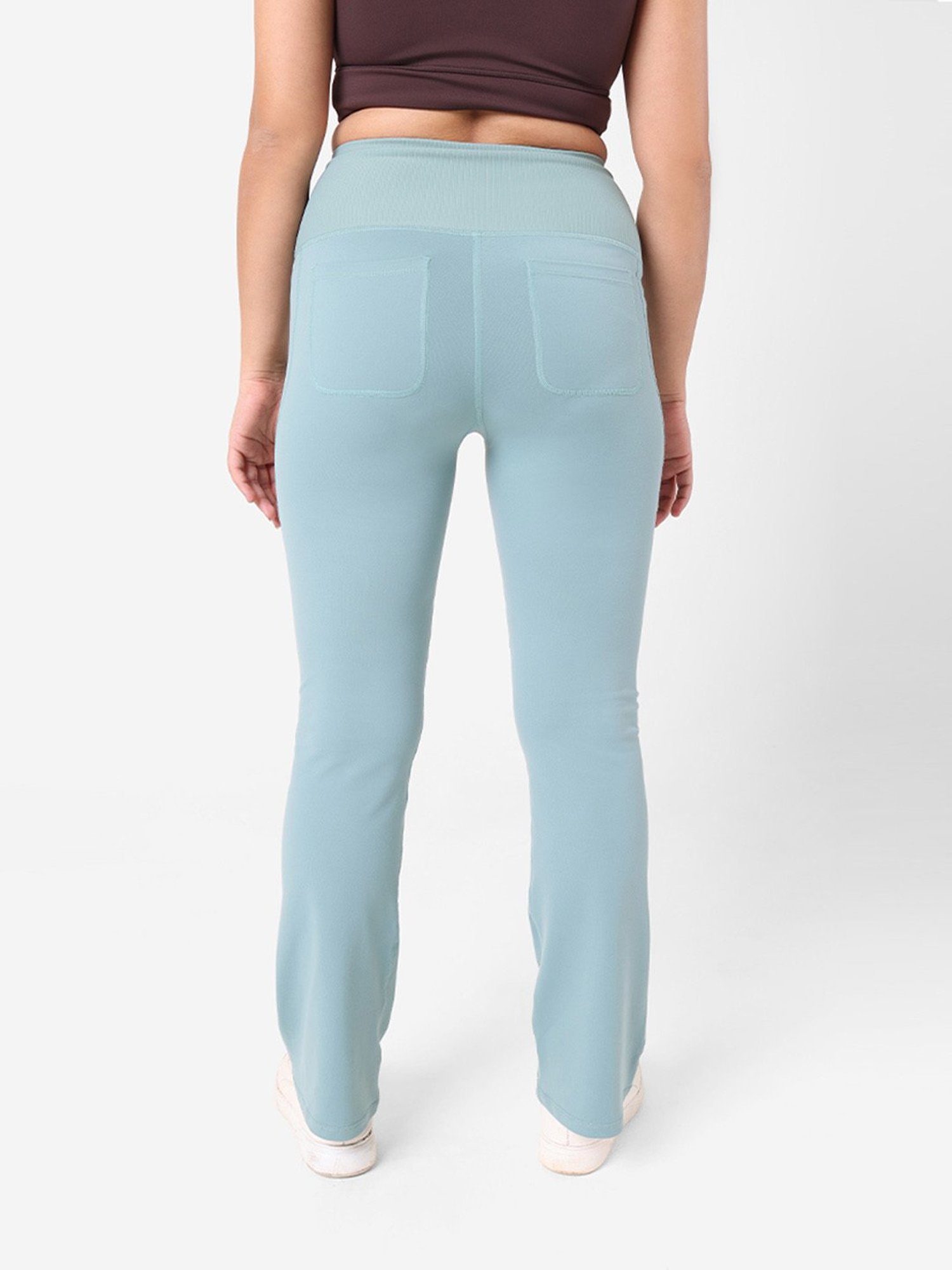 BlissClub Mint Green Flare Fit Tights