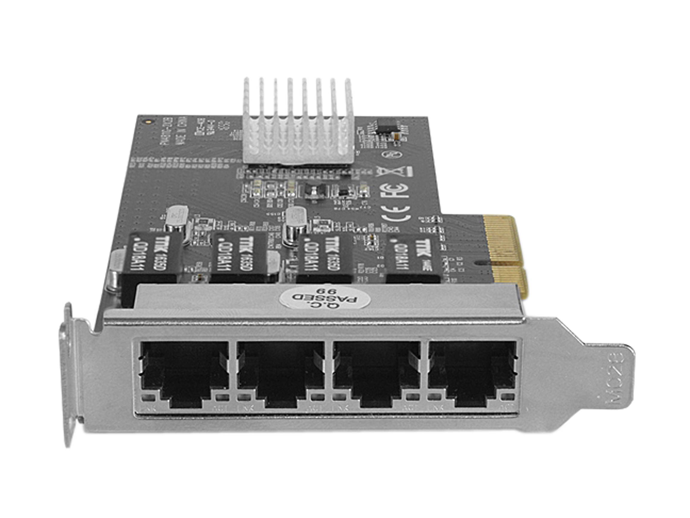 VANTEC UGT-PC100GNA 4-Port PCIe Gigabit Ethernet Network Adapter Card