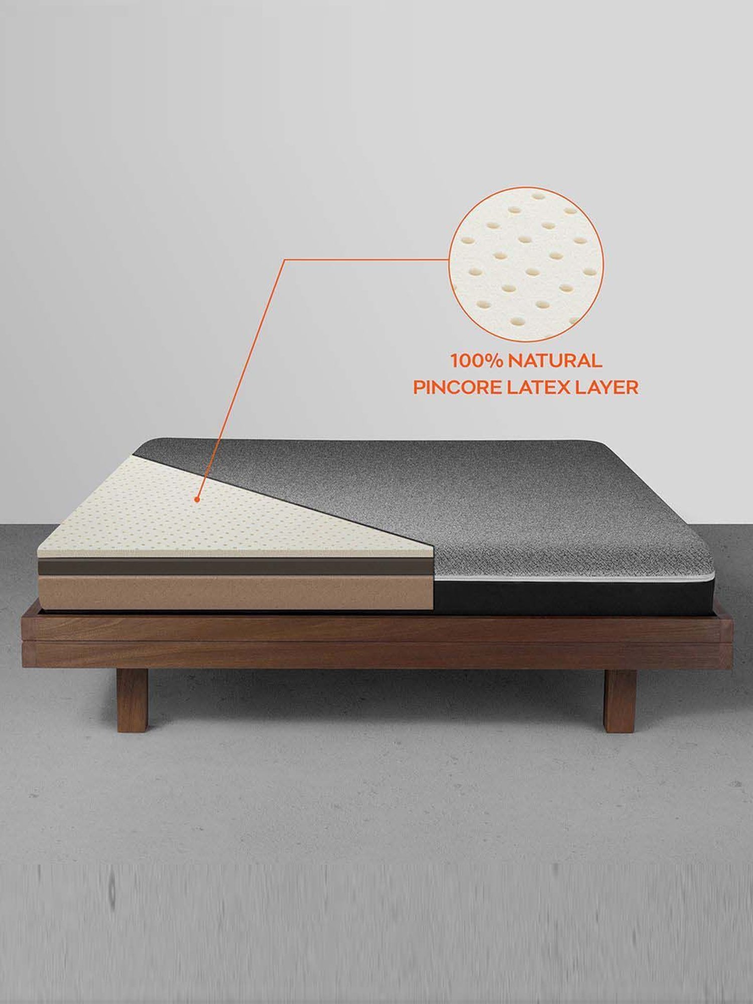 Sleepyhead Laxe Grey Foam 100% Natural Pincore Latex Mattress