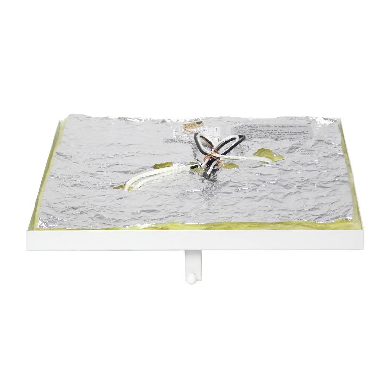 12" Square Elipse Flushmount Pendant White - Elegant Designs