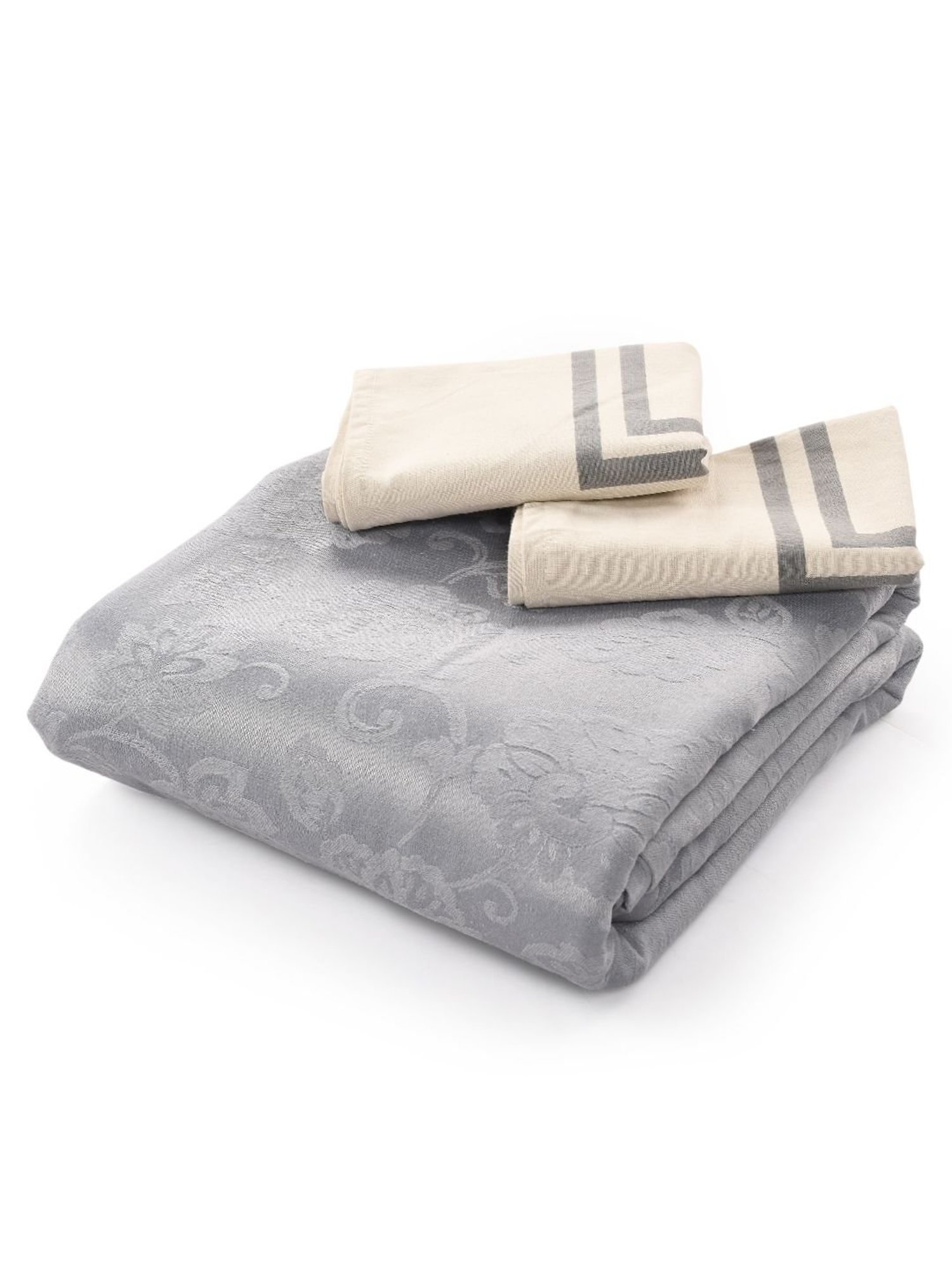 Saral Home Abstract Grey 155 TC Cotton King Sized Bed Sheet with 2 Pillow Covers