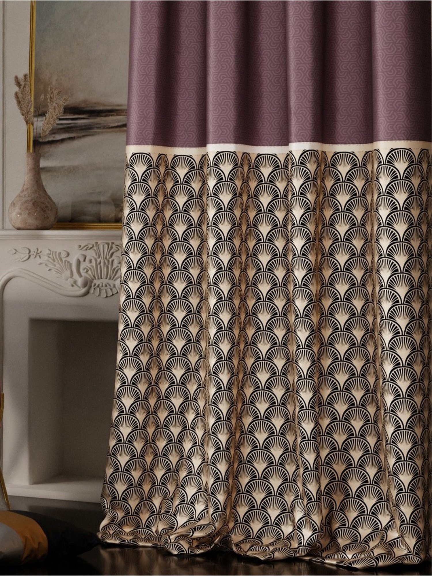 Stoa Paris Versailles Wine Polyester Door Curtain (7 ft)