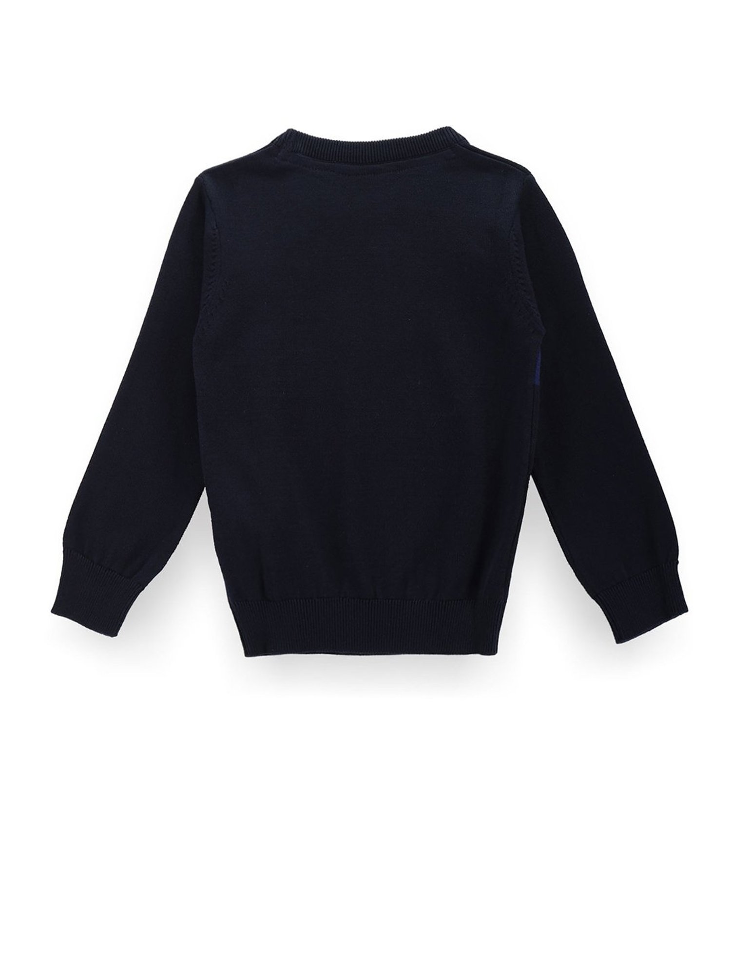U.S. Polo Assn. Kids Blue Self Design Sweater