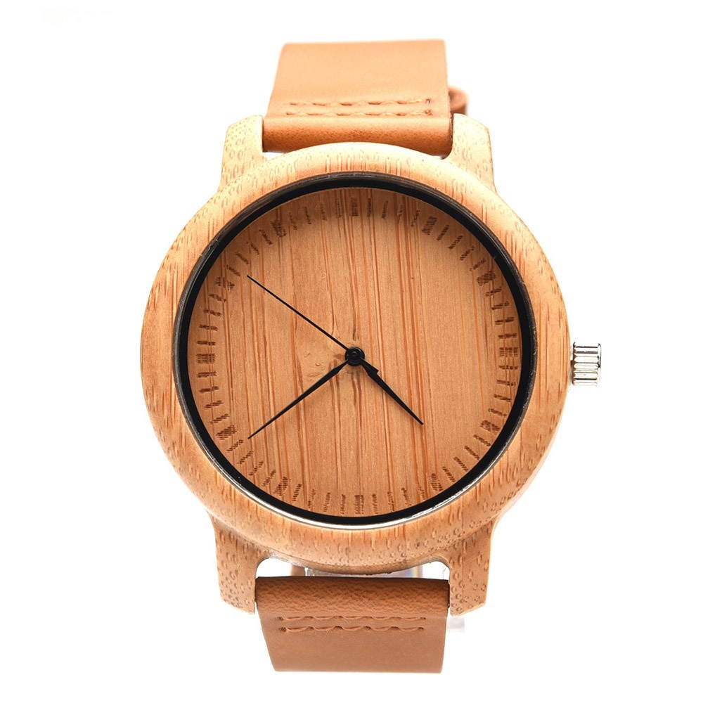 Women's Watches Analog Handmade Natural Bamboo Wood Watches Men Fashion Minimalist Quartz Watch
