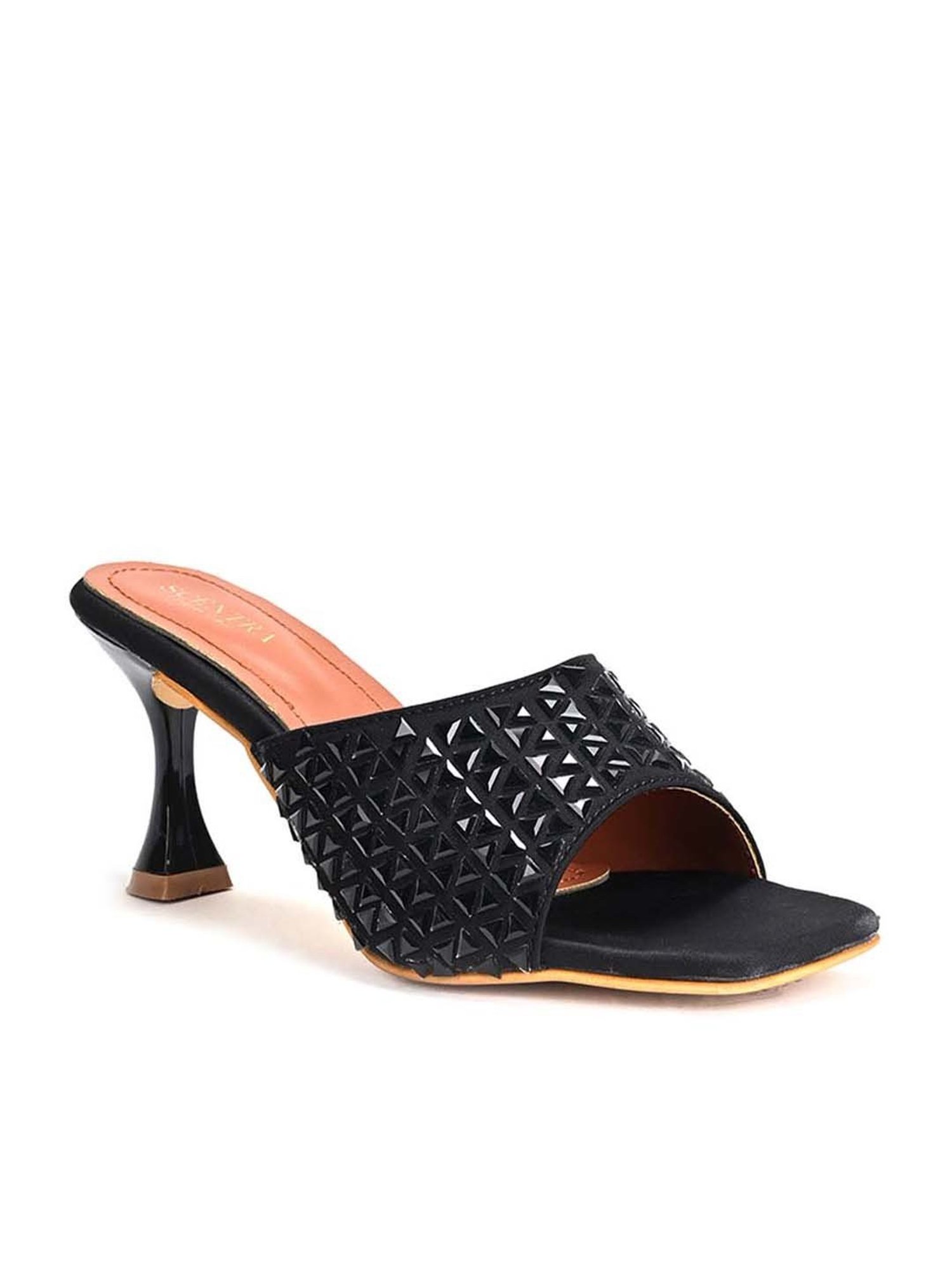 Scentra Women's Black Casual Sandals