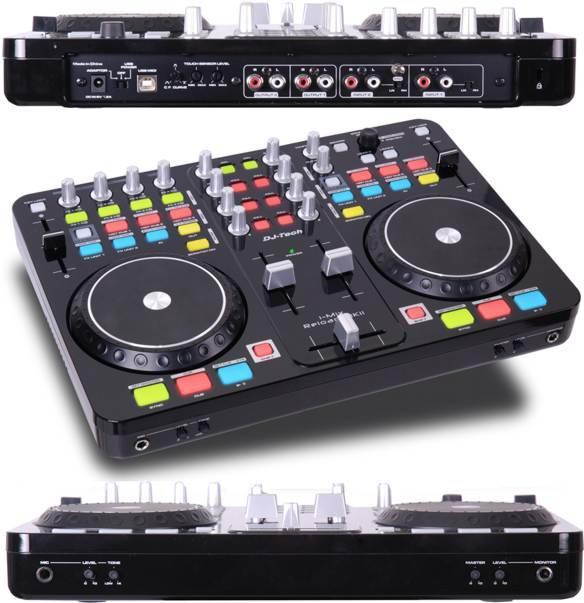 DJ-Tech DJ Control Surface with AUDIO I/O Built-in Touch Sensitive Jog Wheels