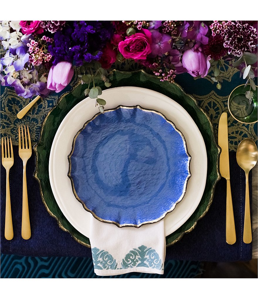 Viva by VIETRI Pastel Glass Salad Plate