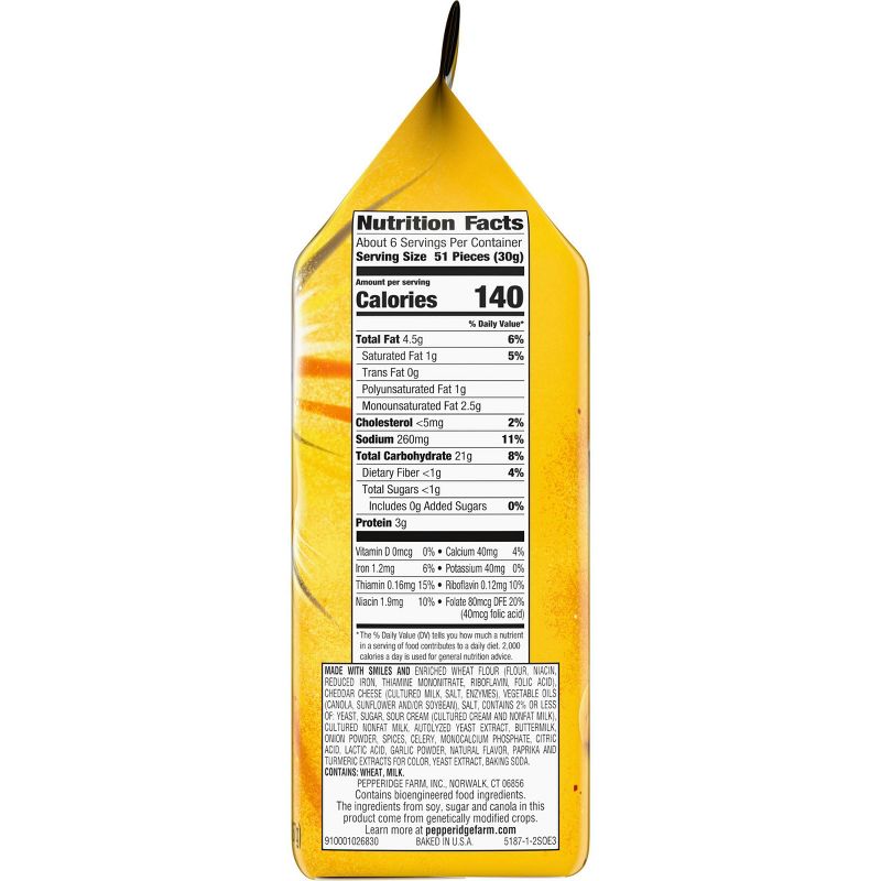 Goldfish Crackers Flavor Blasted Cheddar and Sour Cream - 6.6oz