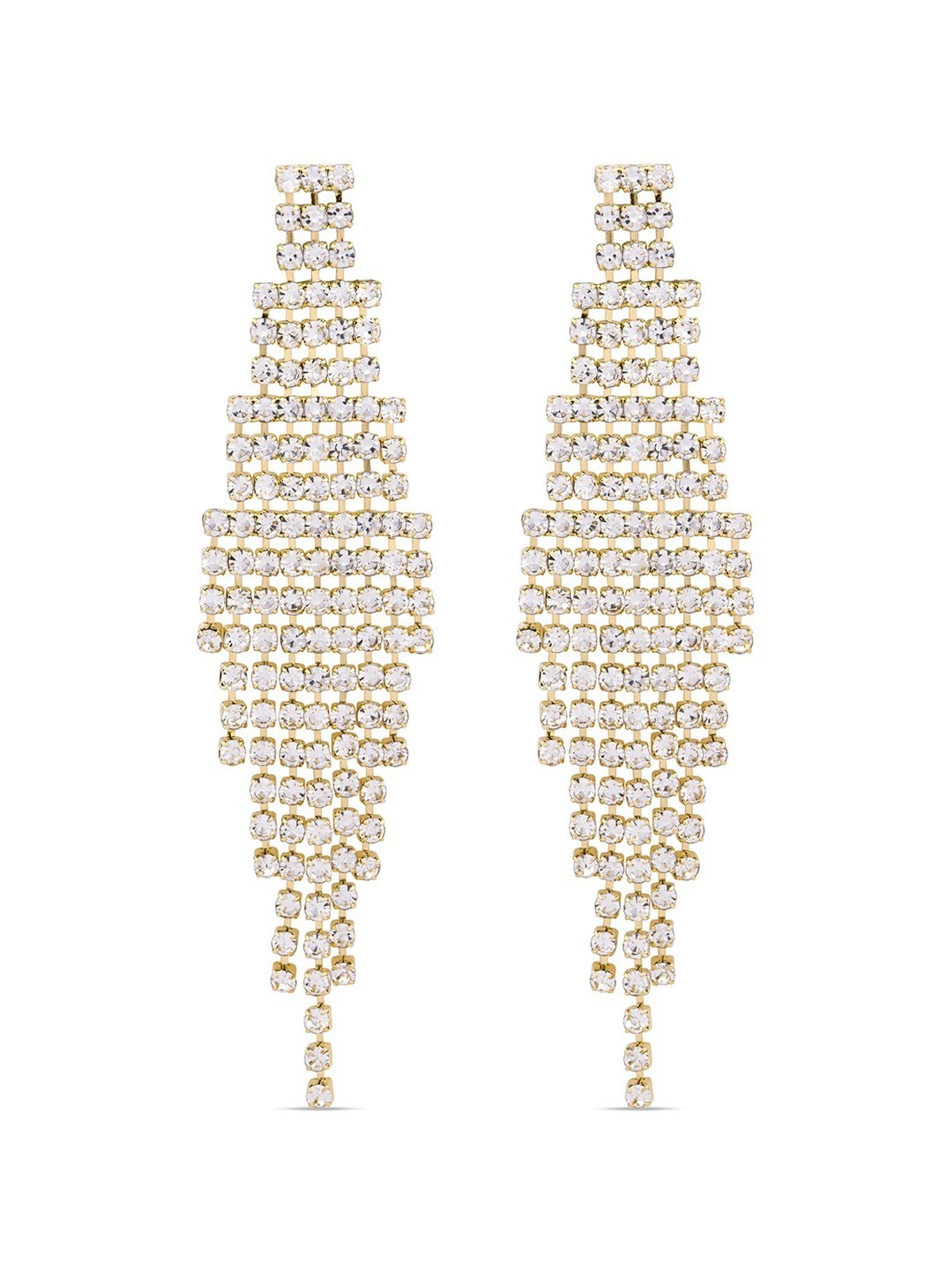 Accessorize London Crystal Waterfall Statement Dangler Earrings