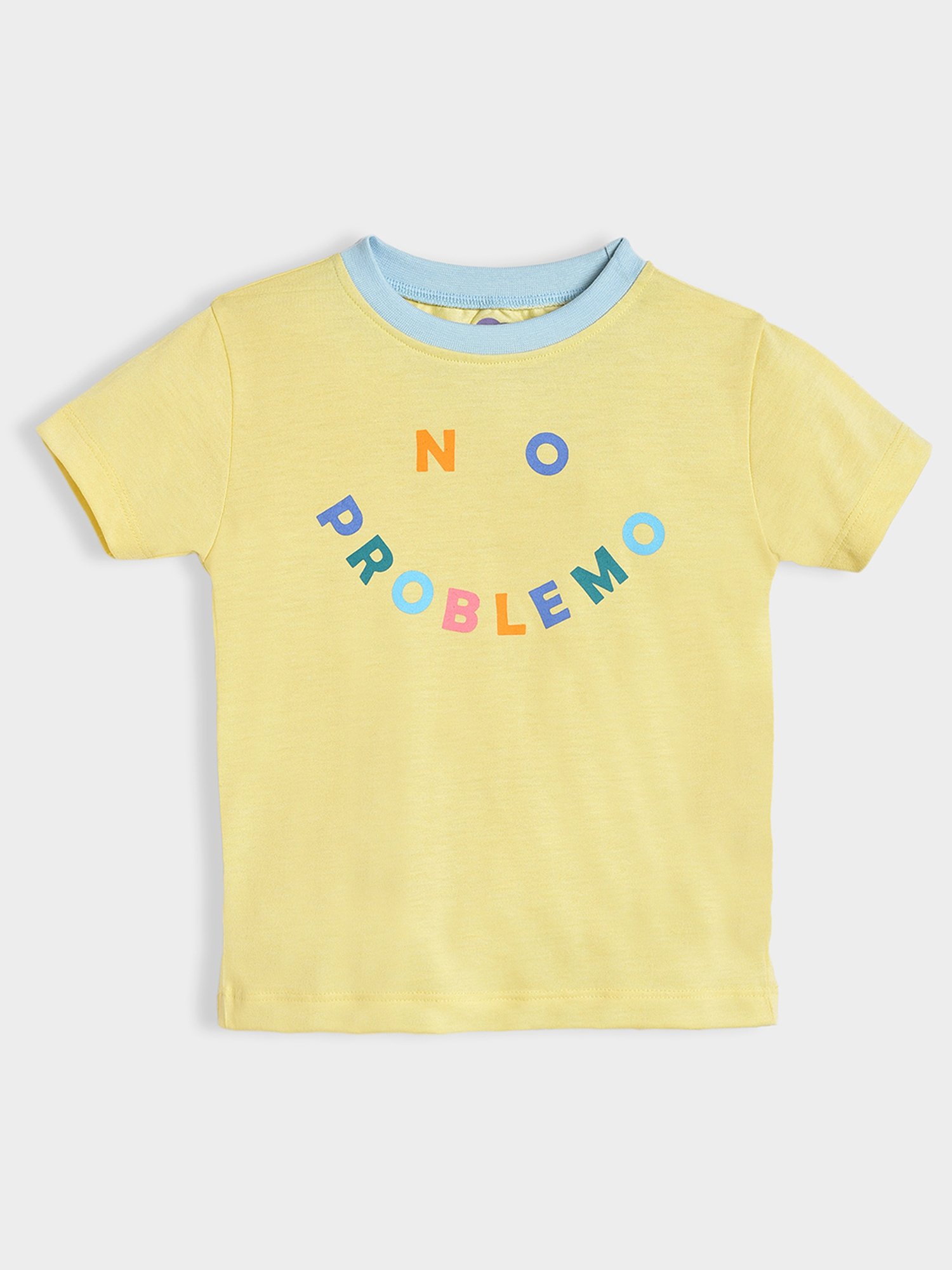 MiArcus Kids Yellow & Blue Printed Top with Skirt