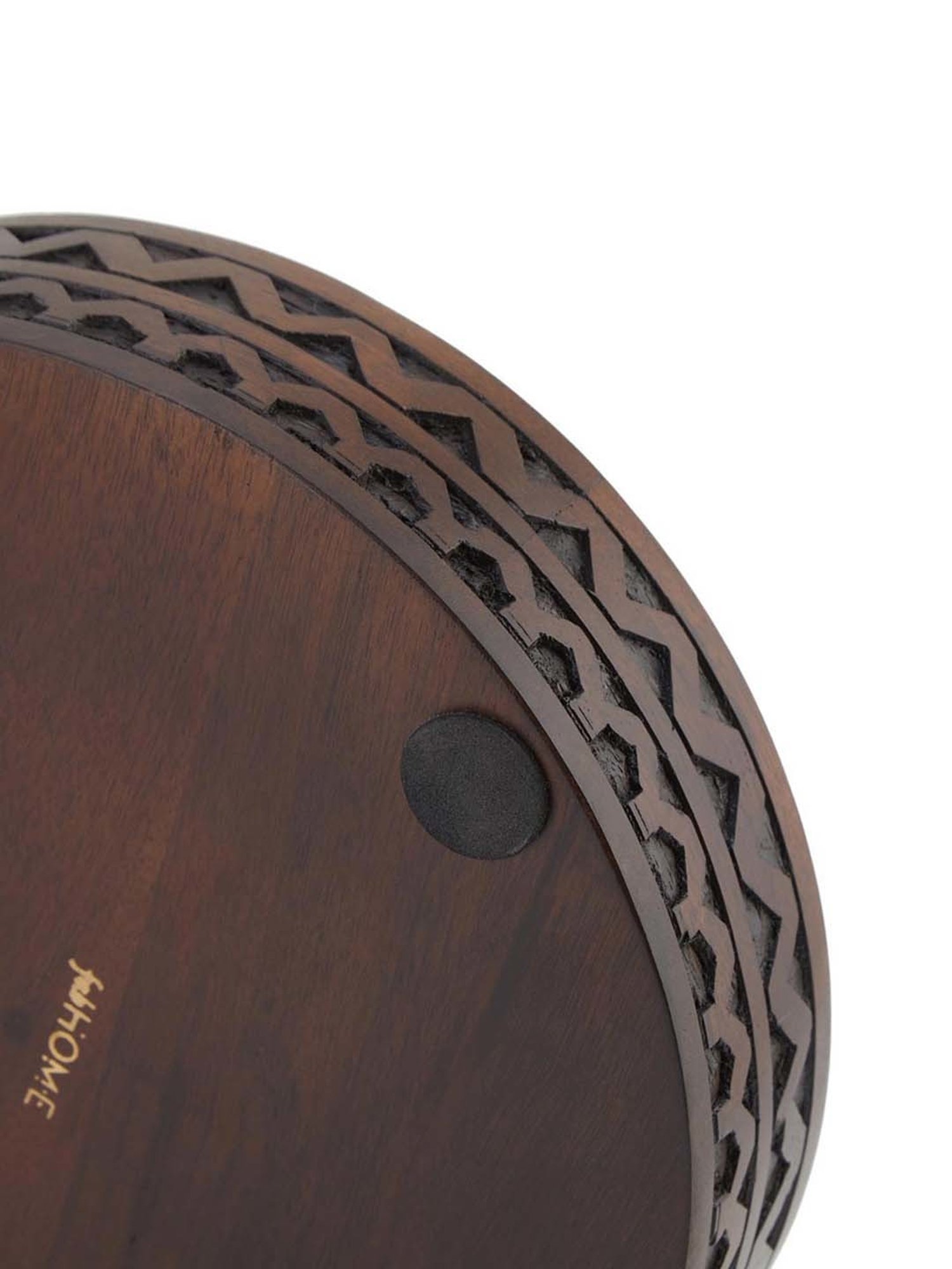Fabindia Samod Brown Wood 1 Dip Bowl & 1 Platter