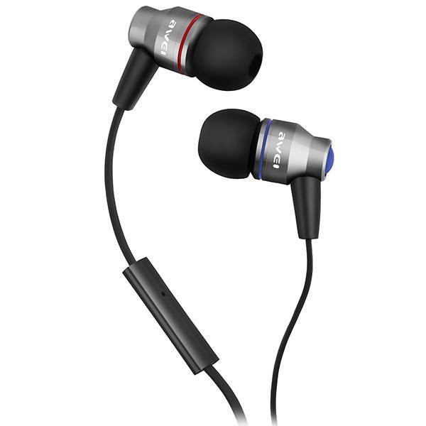 AWEI ES-800i Stereo in-ear Earphones Headsets With Mic For Cellphone - Grey