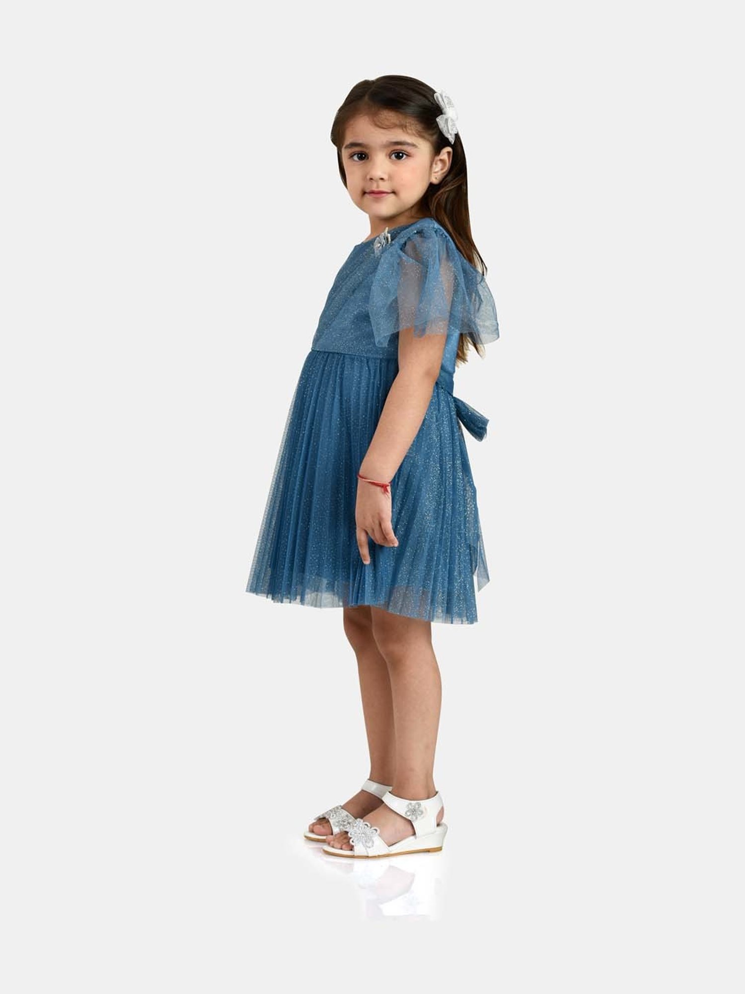 Peppermint Kids Blue Applique Dress
