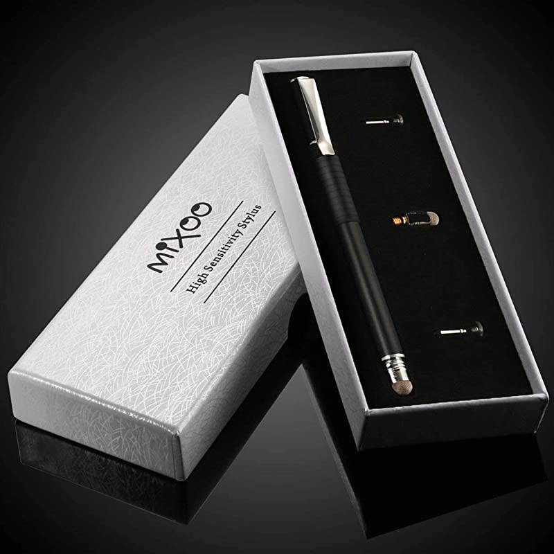 Capacitive Stylus PenDisc and Fiber Tip 2in1 Series High Sensitivity and PrecisionStylus for iPadiPhone and Other Touch Screens Devices Black