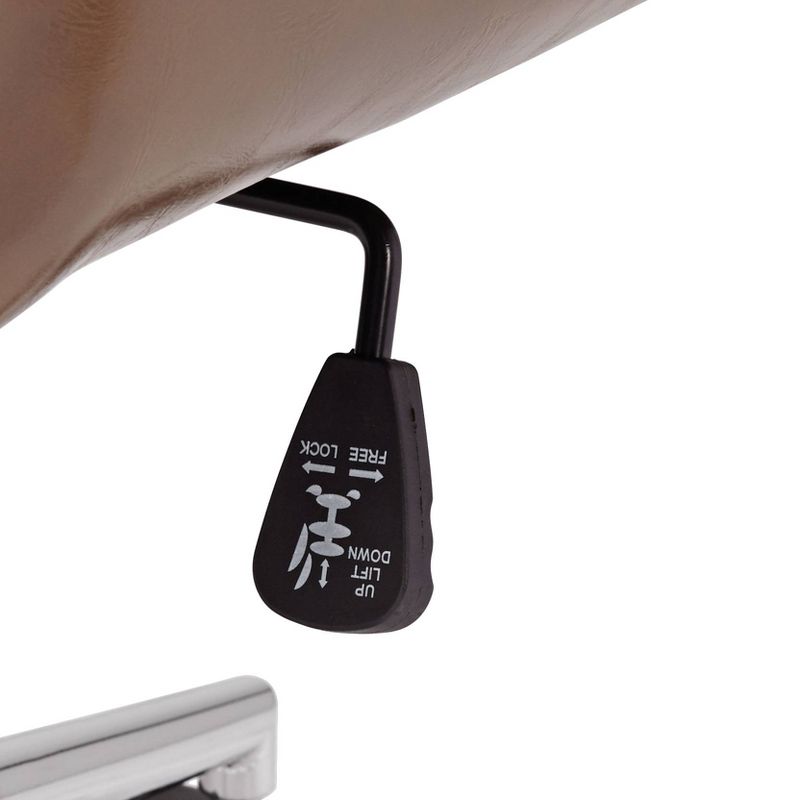 55 Downing Street Megan Brown Faux Leather Swivel Office Chair