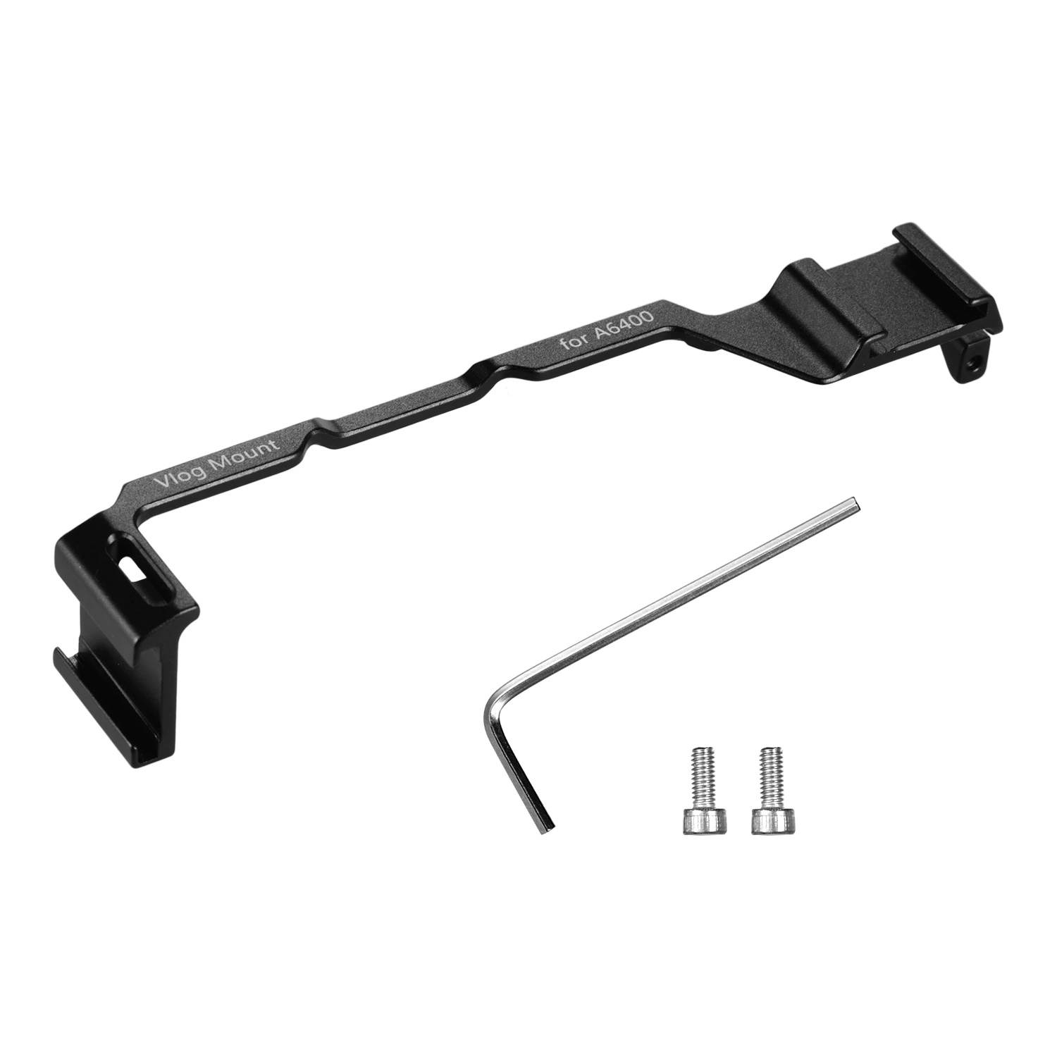 photography Cold Shoe Adapter Relocation Plate Aluminum Alloy Camera Vlogging Mount Bracket Compatible with Sony A6300/A6400