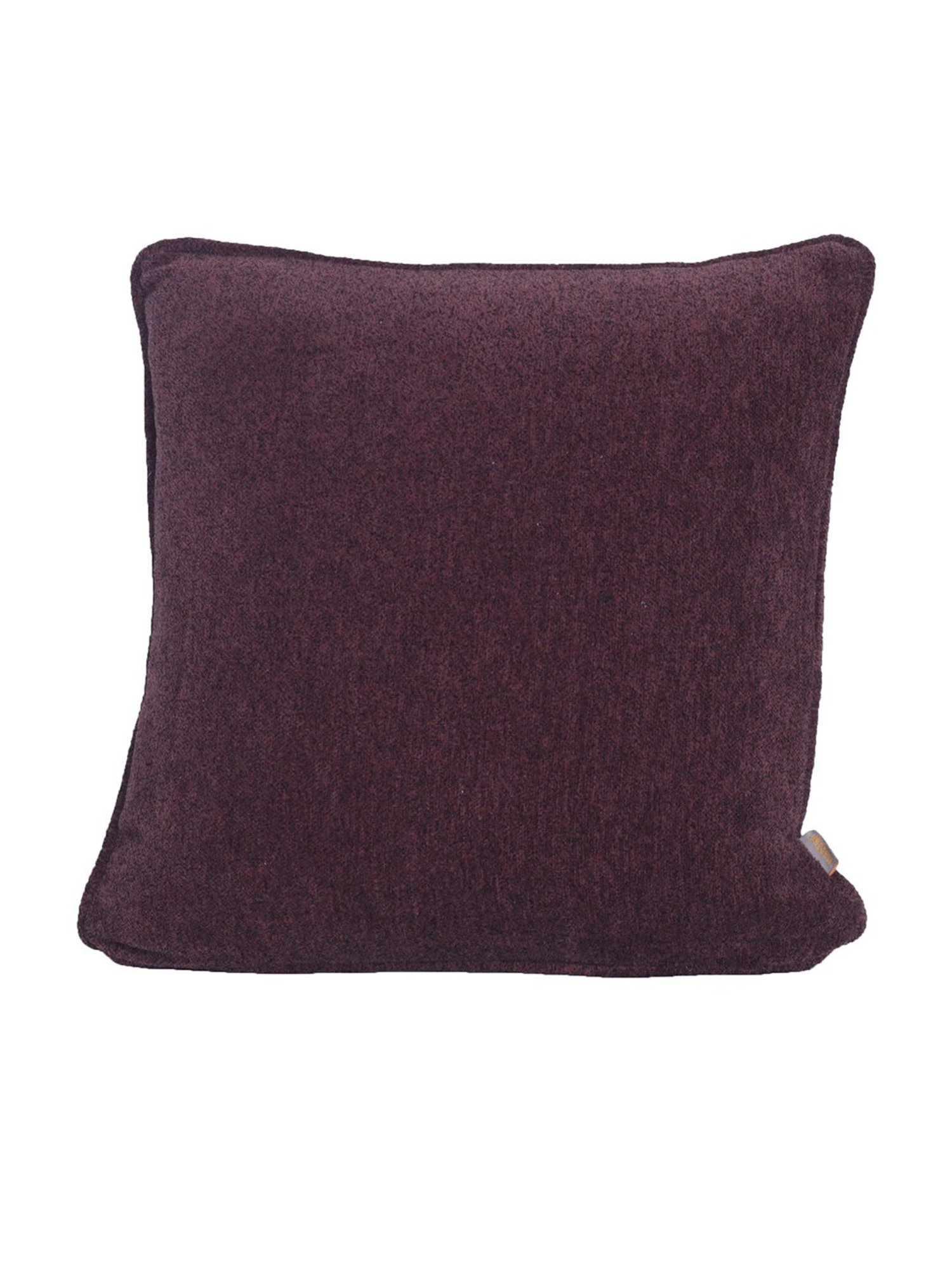 Maspar Colorart Charlotte Solid Purple 110 TC Cotton Blend Cushion Cover