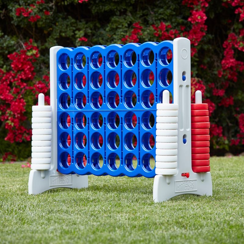 ECR4Kids Jumbo Four-To-Score Giant Game-Indoor/Outdoor 4-In-A-Row Connect - Red, White, and Blue