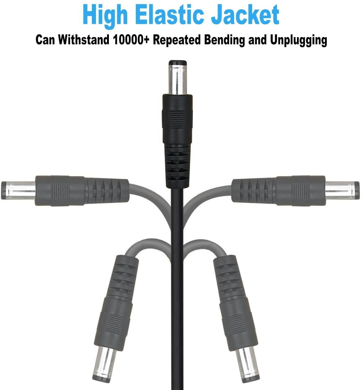 Security Camera Power Extension, Ancable 5ft(1.5M) 2.1mm x 5.5mm DC 12V Extension Cord for CCTV Security Cameras, IP Camera, LED Light Installations, Solar Panel