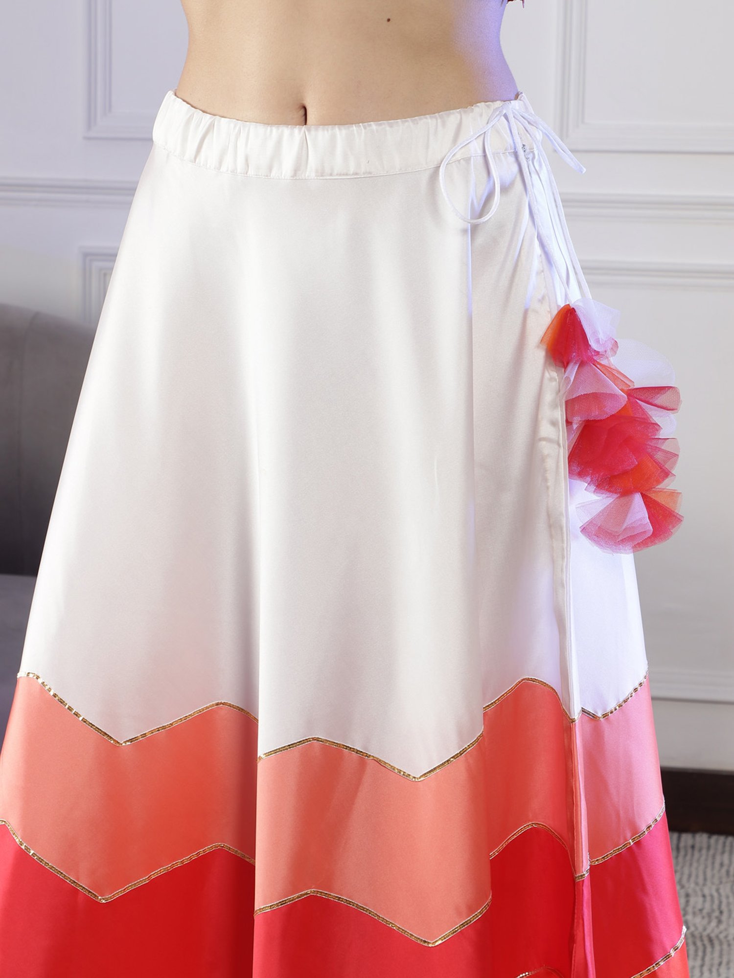 NEUDIS Multicolor Maxi Lehenga Skirt