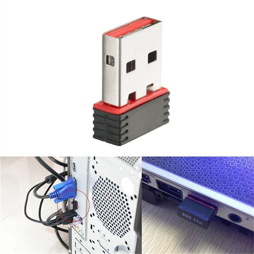 Wifi Network Adapter Mini USB 2.0 802.11n 150Mbps Network Adapter for Windows Linux PC D.20