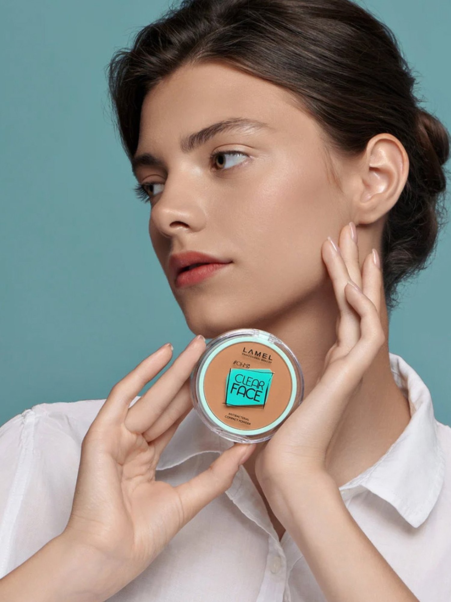 Lamel OhMy Clear Face Compact Powder 407 Warm Beige - 6 gm